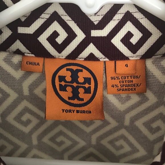 Tory Burch purple & white tunic-Long-sleeved. - Picture 2 of 7